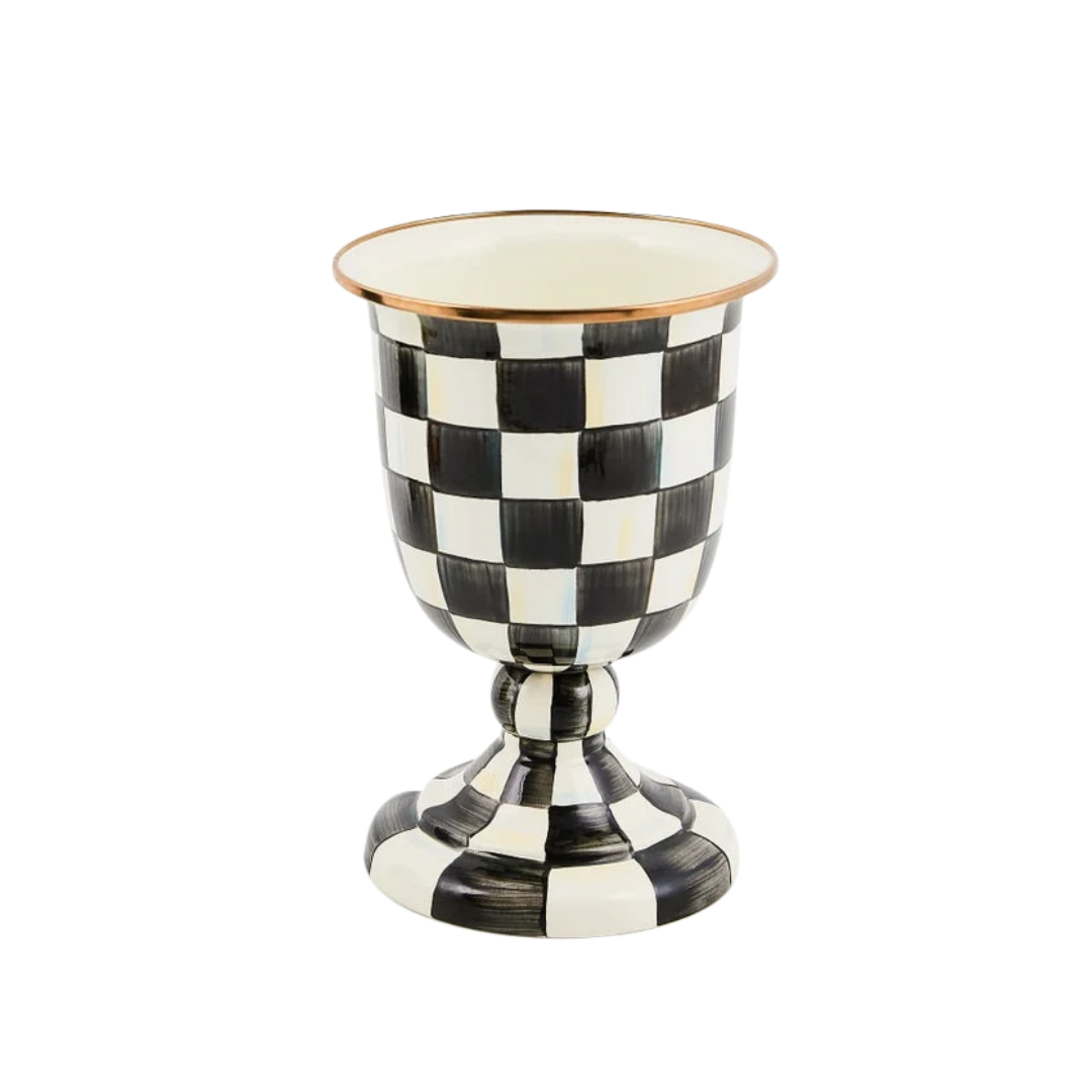 Courtly Check Pedestal Vase