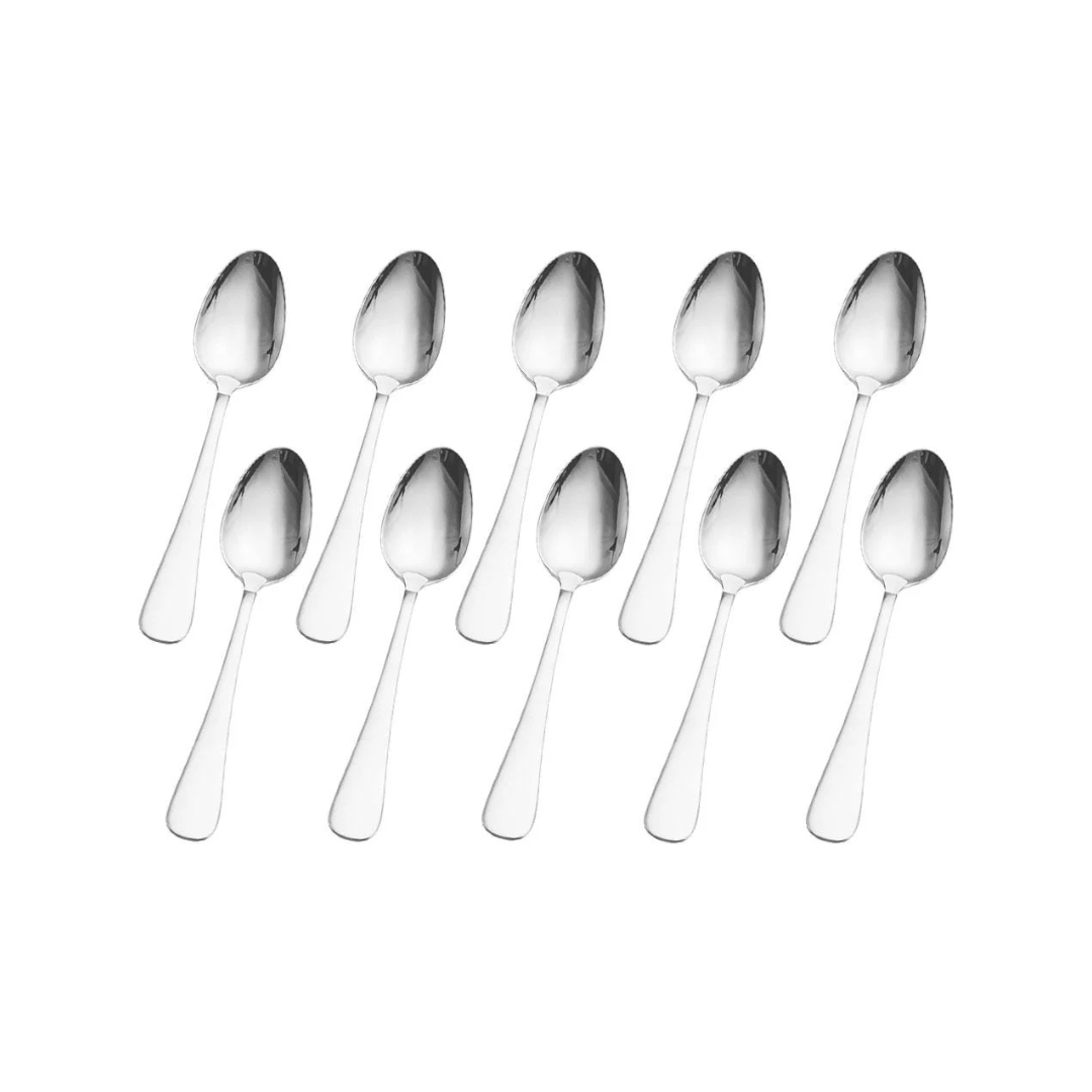 Gourmet Basics® Satin Symmetry Set of 10 Dinner Spoons