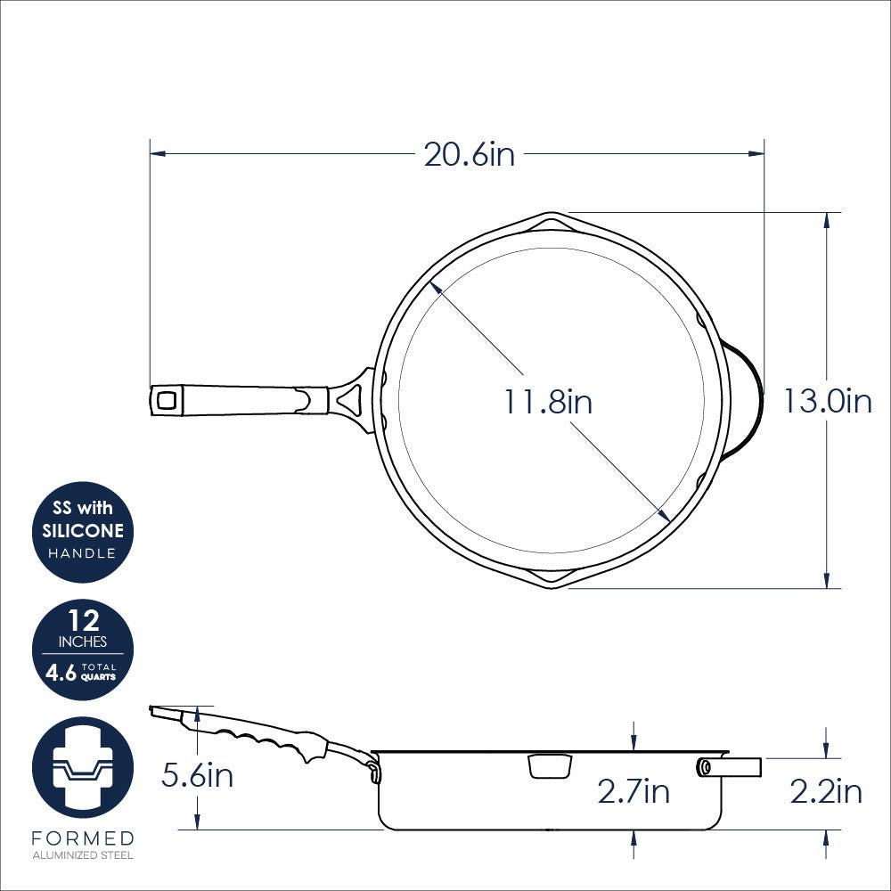 Verde Ceramic Nonstick 12” Skillet