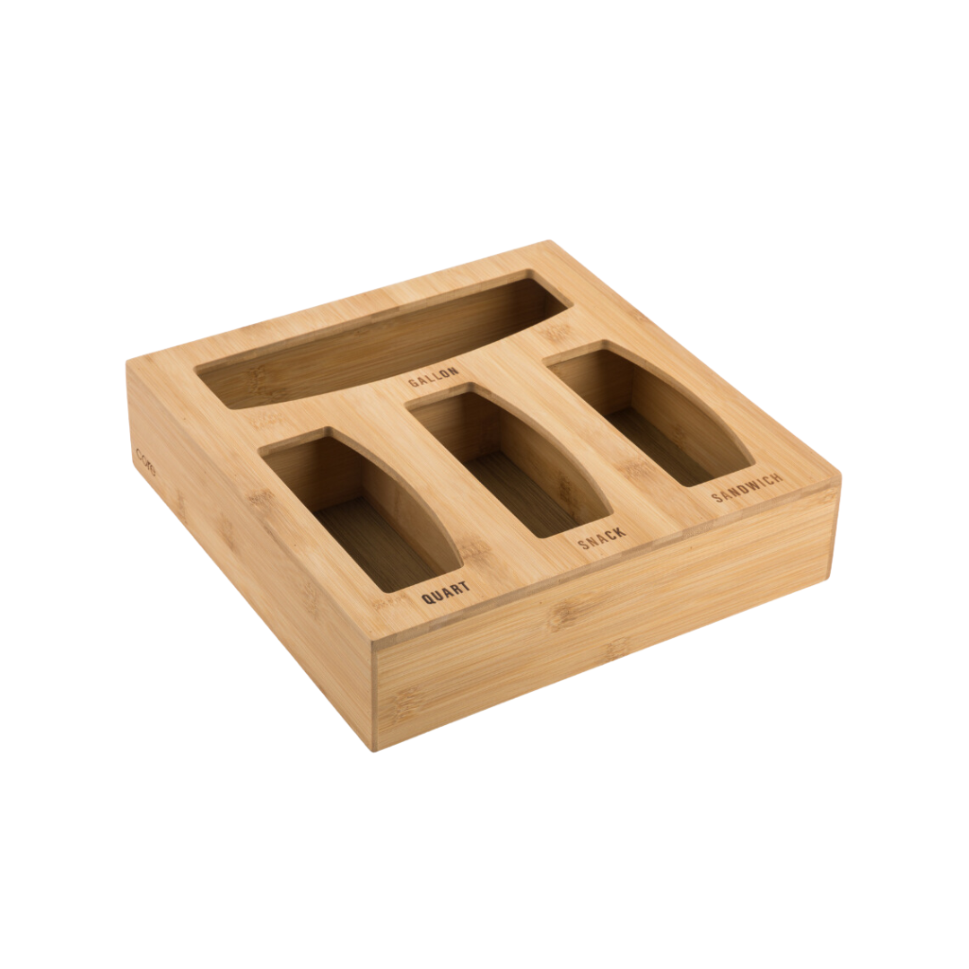 Bamboo Multi Plastic Bag Organizer