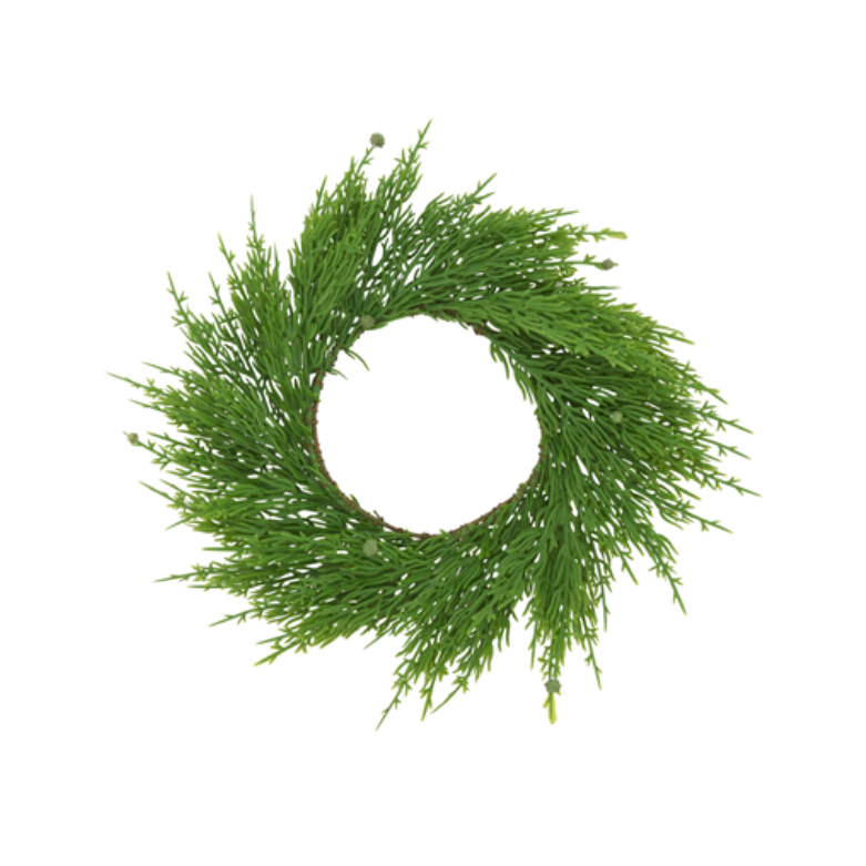 Corona de pimientos morrones de 10" de diámetro, color verde