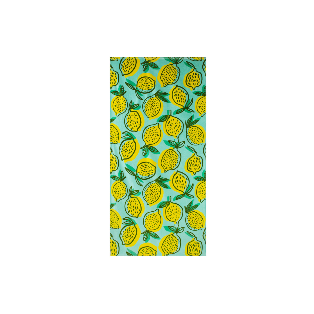 Lemons Velour Beach Towel 30" x 60"