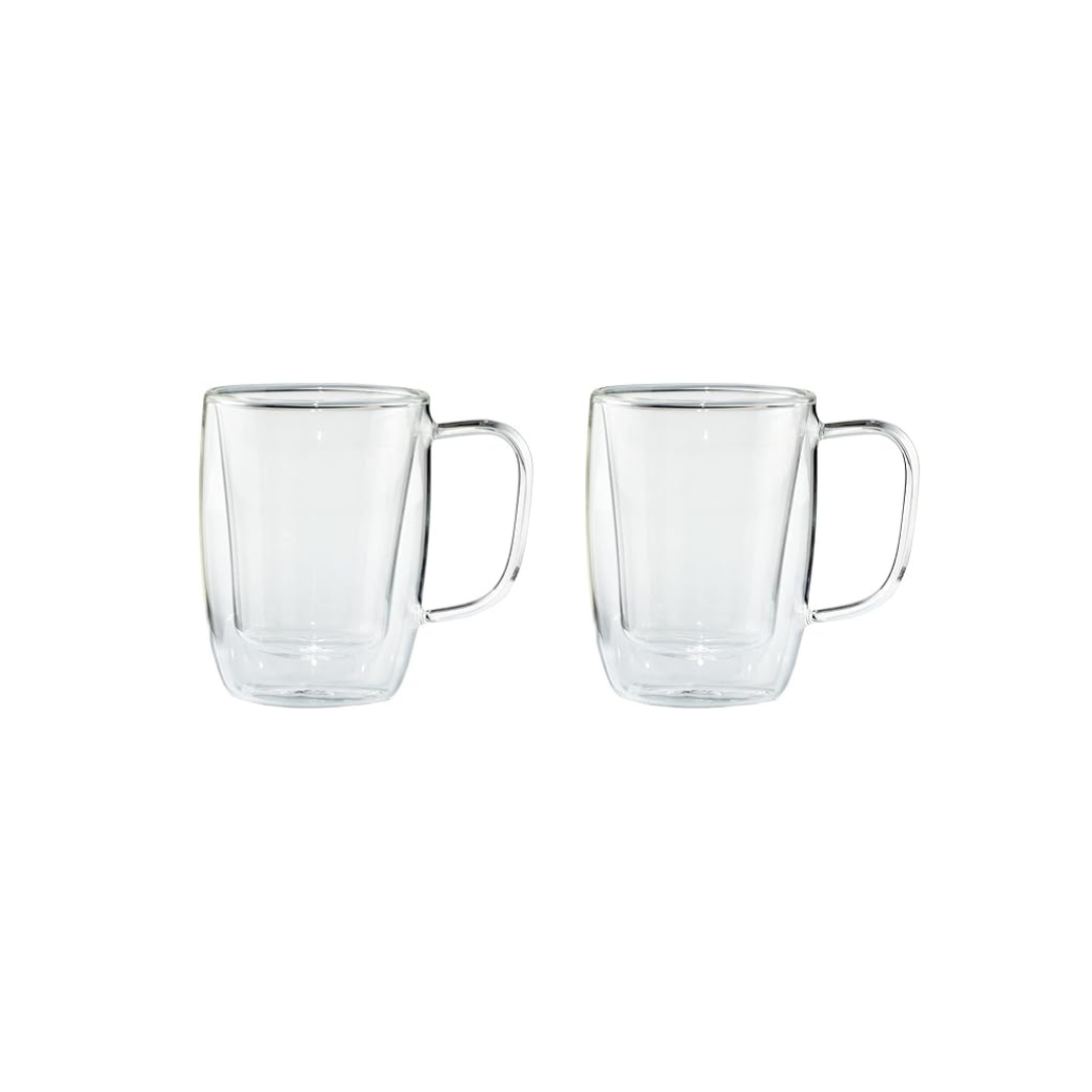 Cafe Roma 4.5oz Double Espresso Glass Mug Set of 2