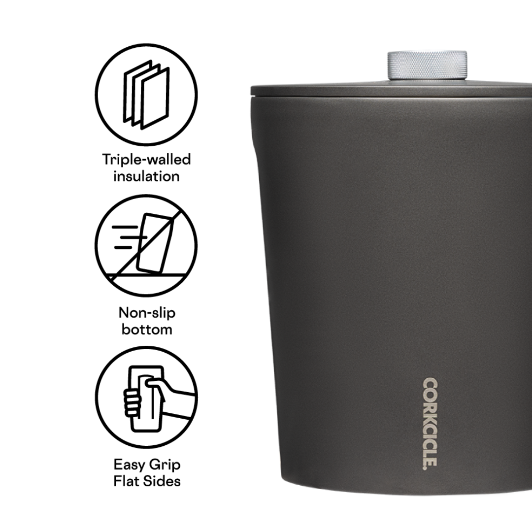 Cubo de hielo aislado con tapa - Cerámica pizarra