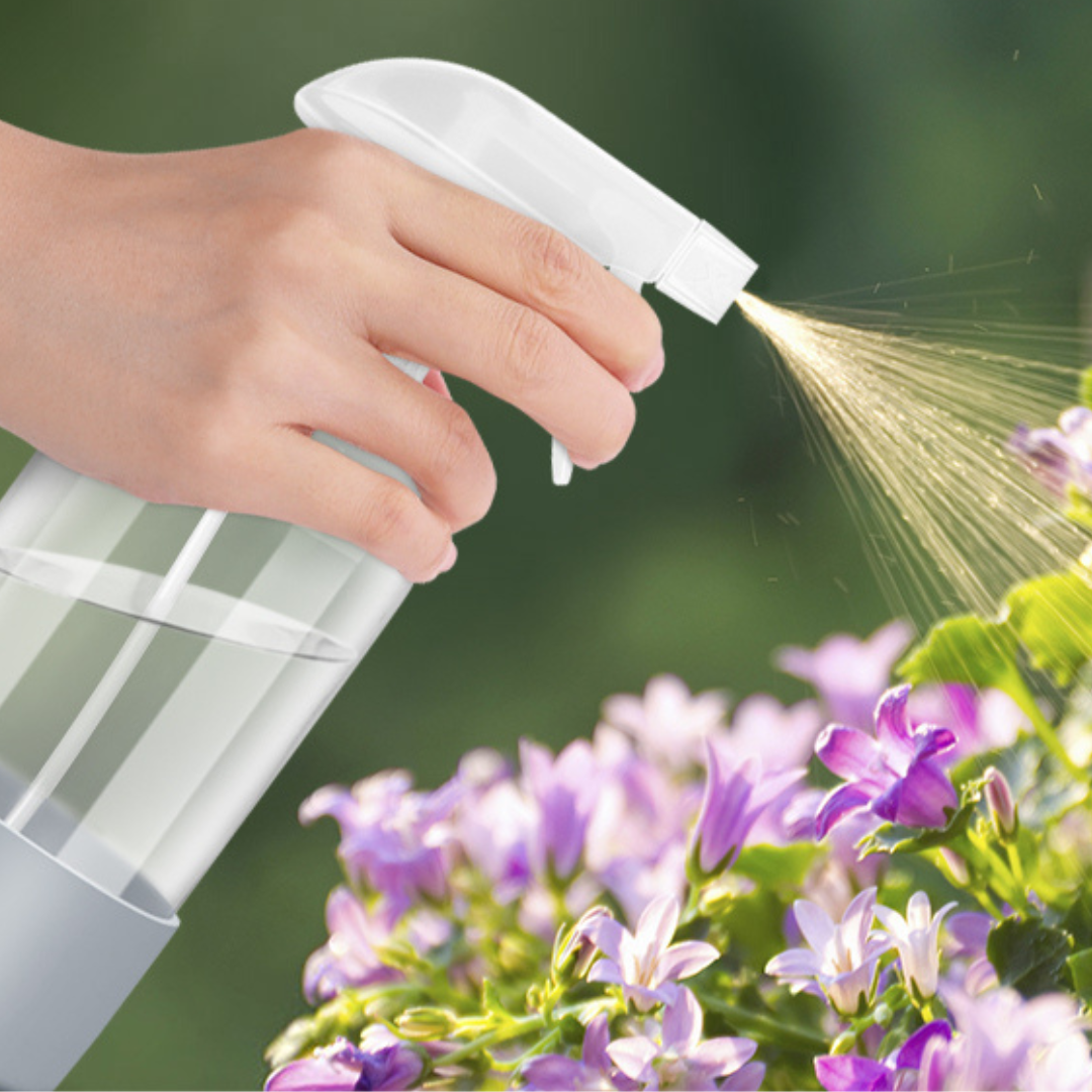 500ml Frosted Glass Spray Bottle with Silicone Sleeve - Smoke -