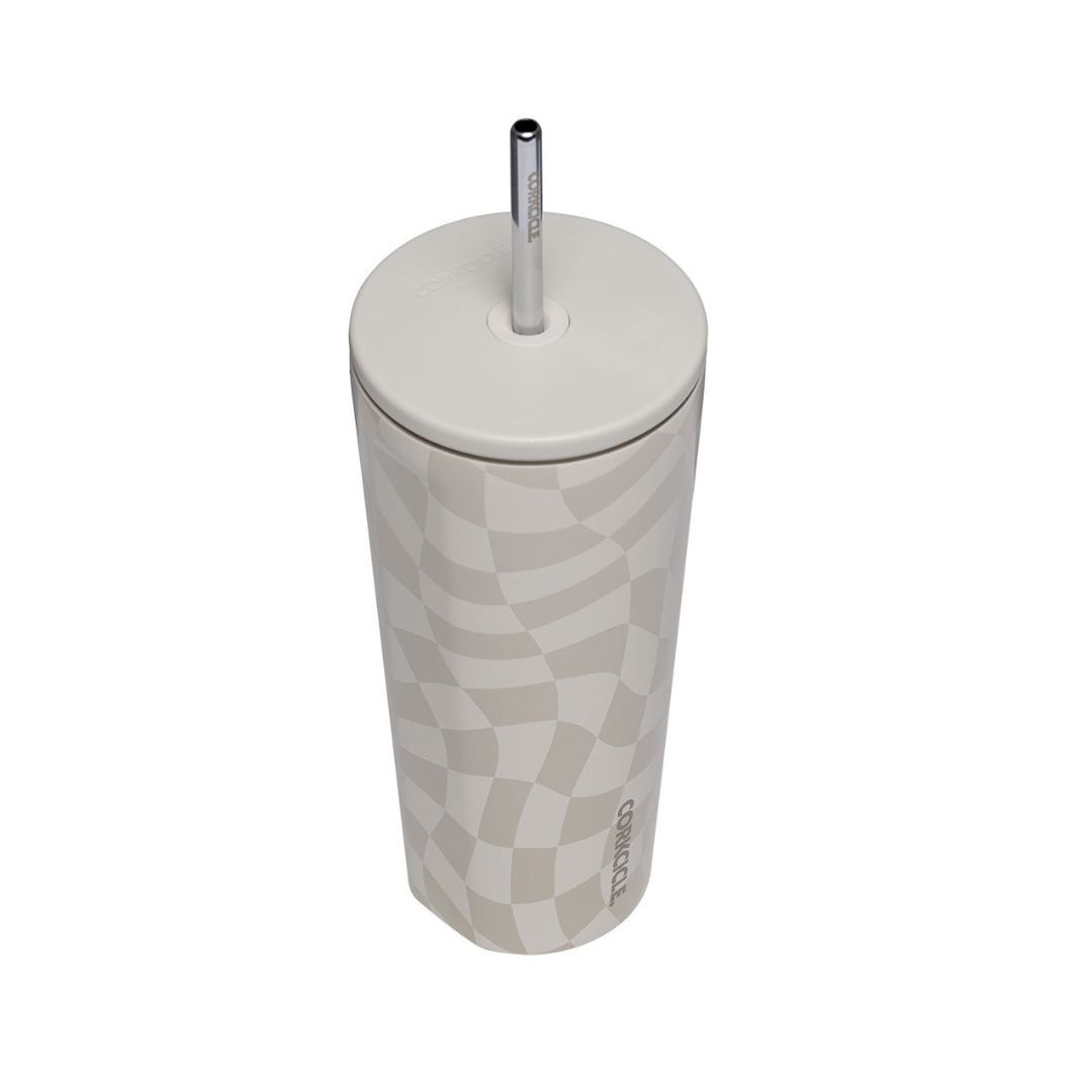 Cold Cup - 24oz Wavy Checkerboard - Neutrals