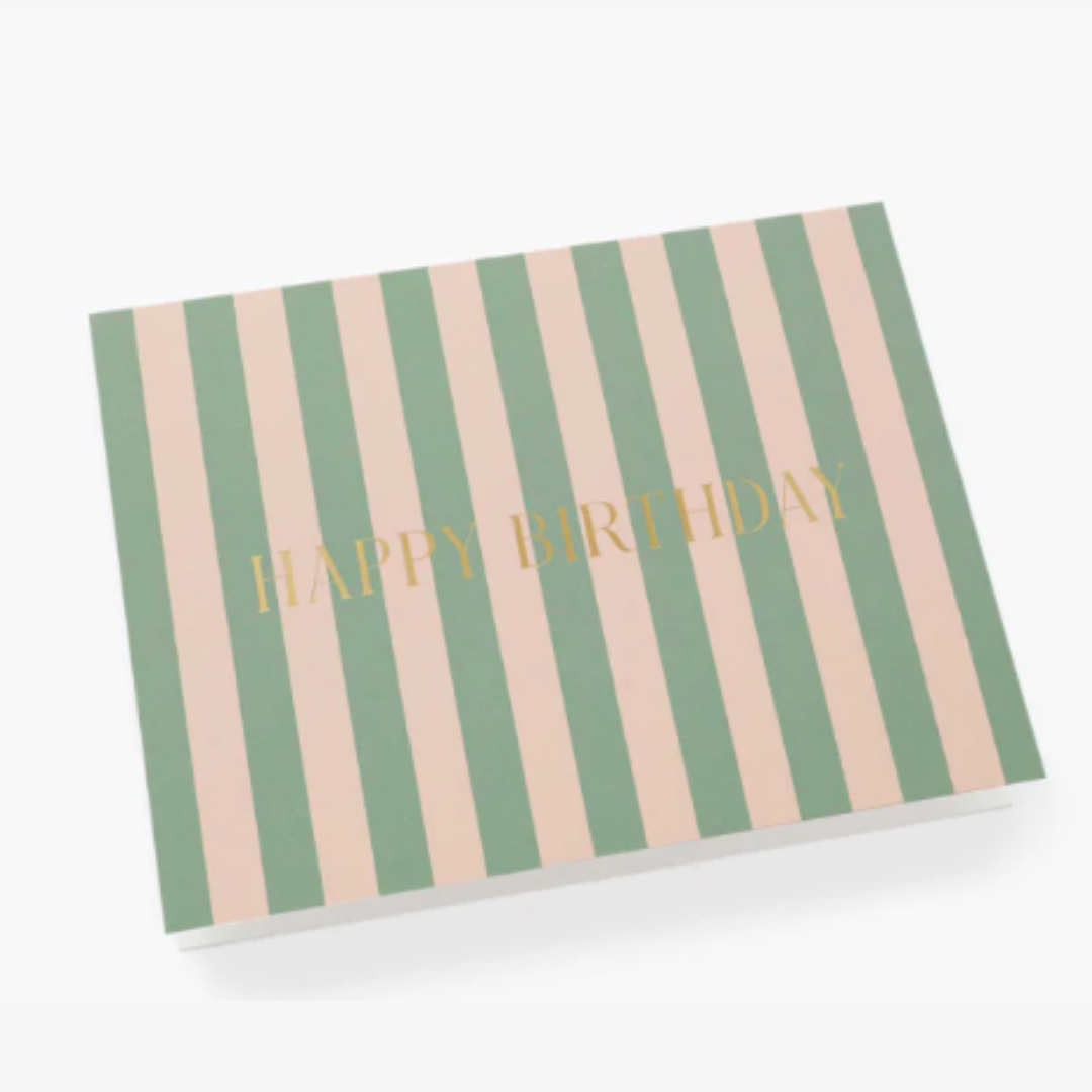 Cabana Stripe Birthday Card