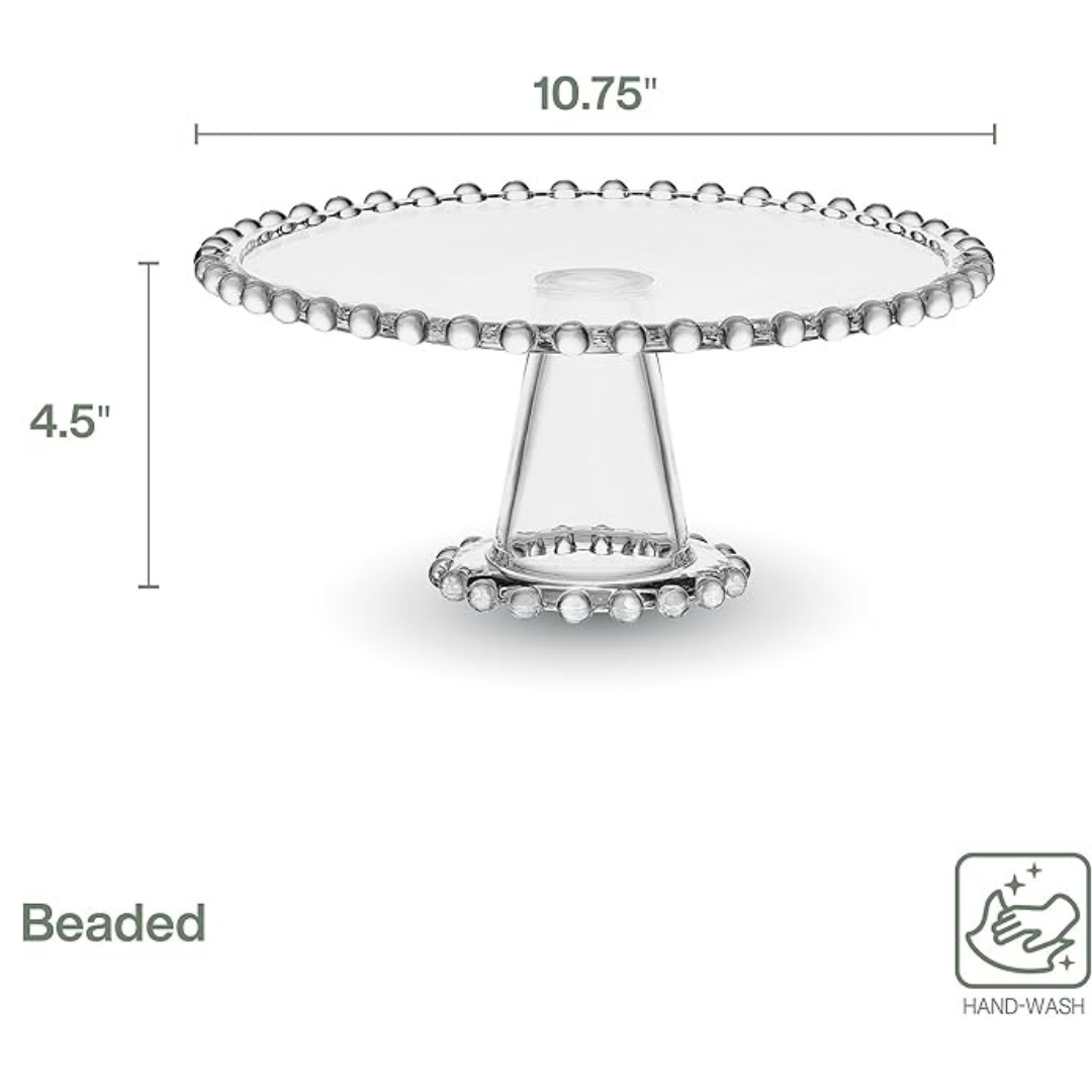 Soporte para tartas grande de 10,75 pulgadas con cuentas