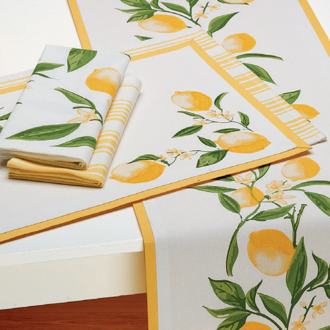 Lemon Bliss Printed Table Runner