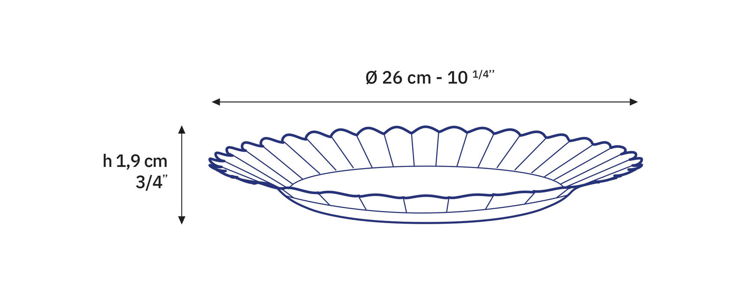 Le Picardie® Glass Dinnerware Dinner Plate 10.25" - Set of 6