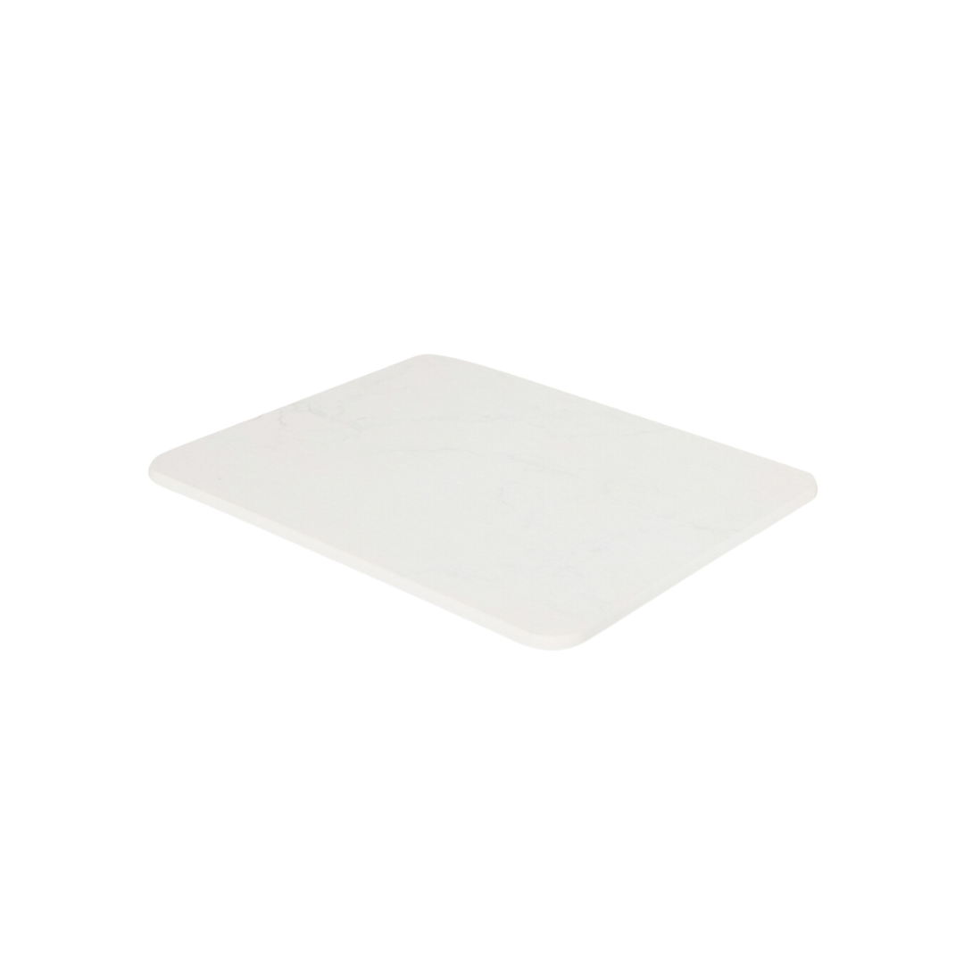 Quick Dry Diatomite Kitchen Mat with Non-Slip Feet - White Marble