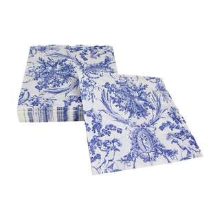 Romantic Toile Blue Luncheon Napkins
