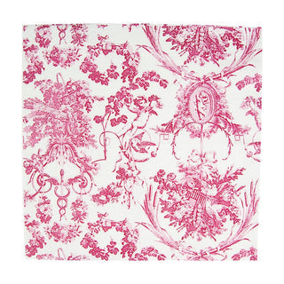 Romantic Toile Rose Cocktail Napkins
