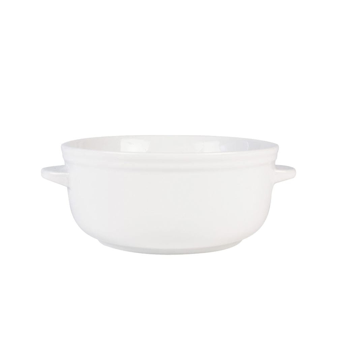 Juego de 4 tazones para sopa y chile con asa doble Everyday White®