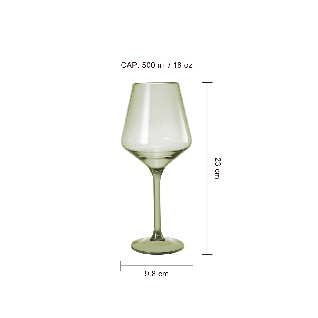 Set of 6 European-Style Acrylic Wine Glasses