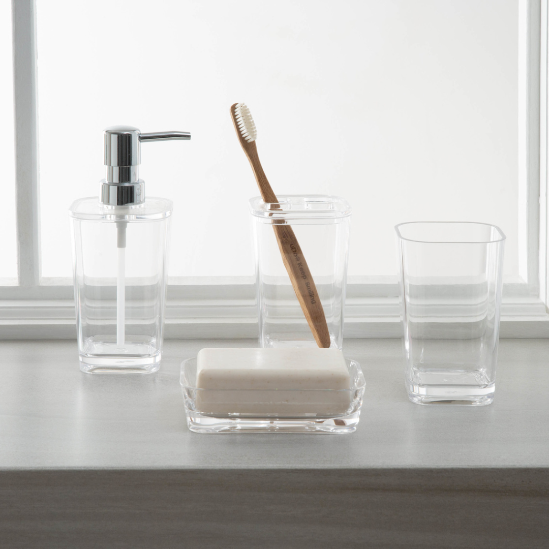 Jabonera de acrílico transparente Optiks