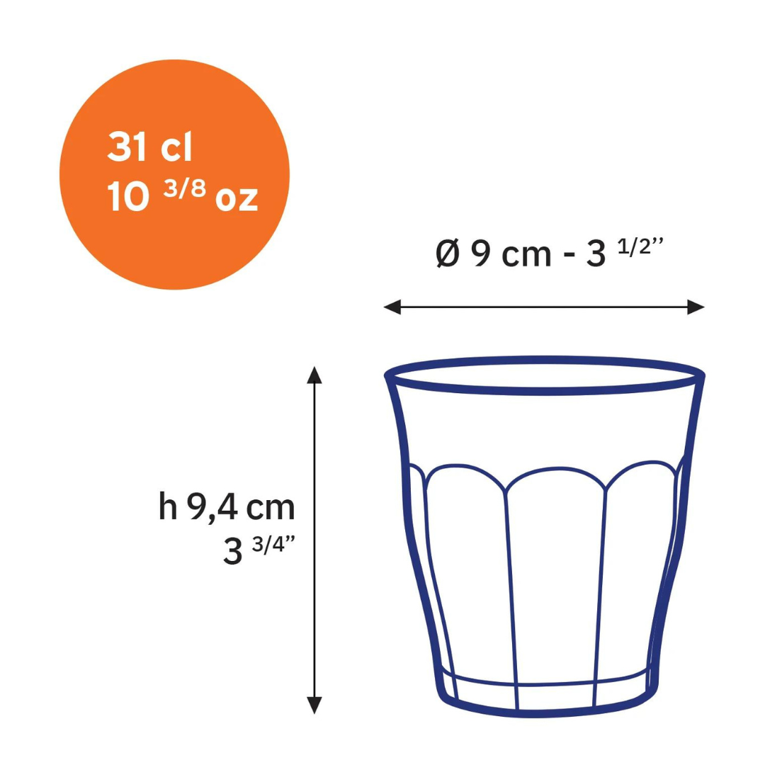 Le Picardie® Amber Tumbler , 10 3/8 oz. / 31cl , Set of 6