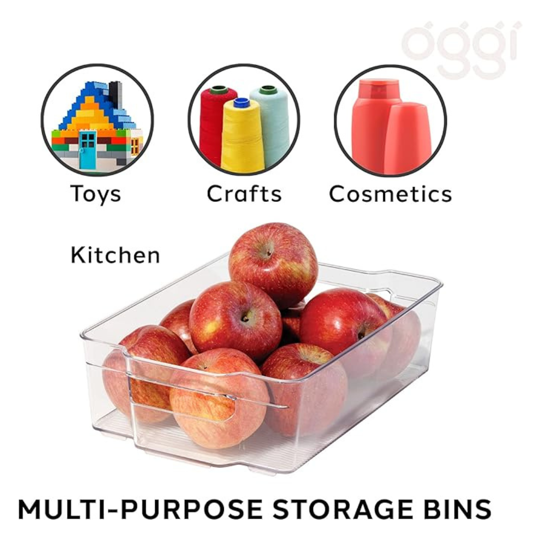 Stackable Storage Bin with Handle - Wide