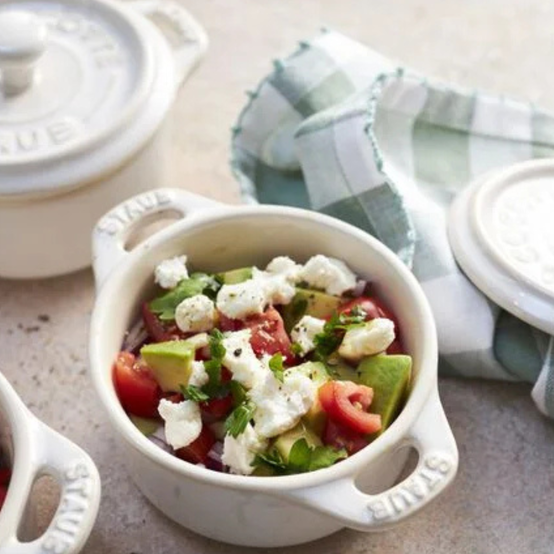 Staub Ceramic Mini Round Cocotte Set of 3 - White