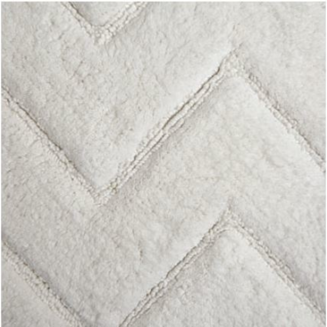 Chevron Bath Mat 100% Cotton White 20"X 64" Gsm 1830