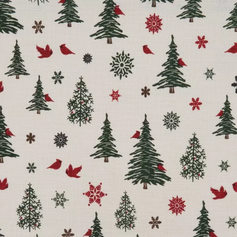 Christmas Tree Napkin Ivory 20", Set of 4