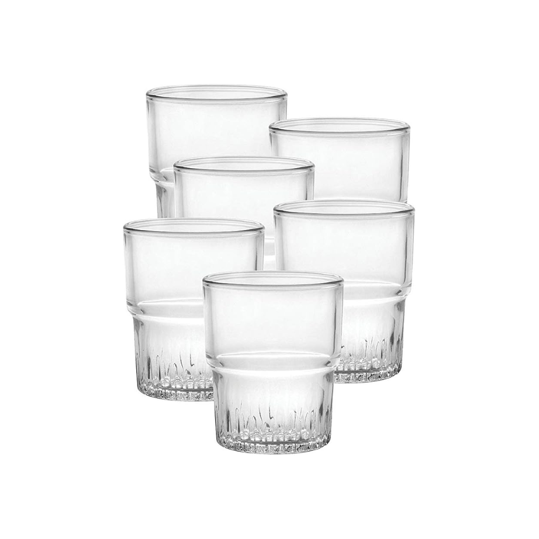 Empilable Glass Tumbler (Set of 6), 7 oz, Clear