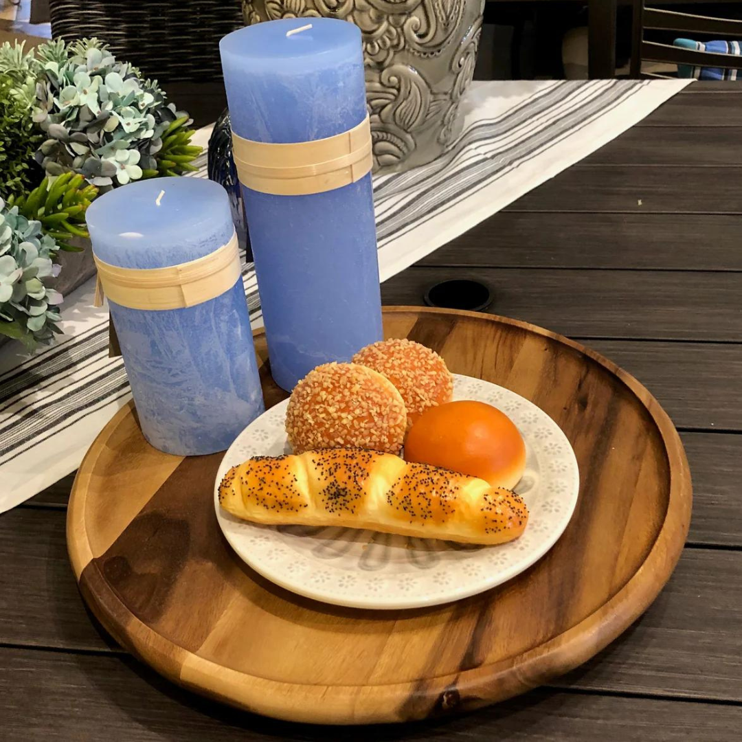 Bandeja giratoria redonda grande de 15"