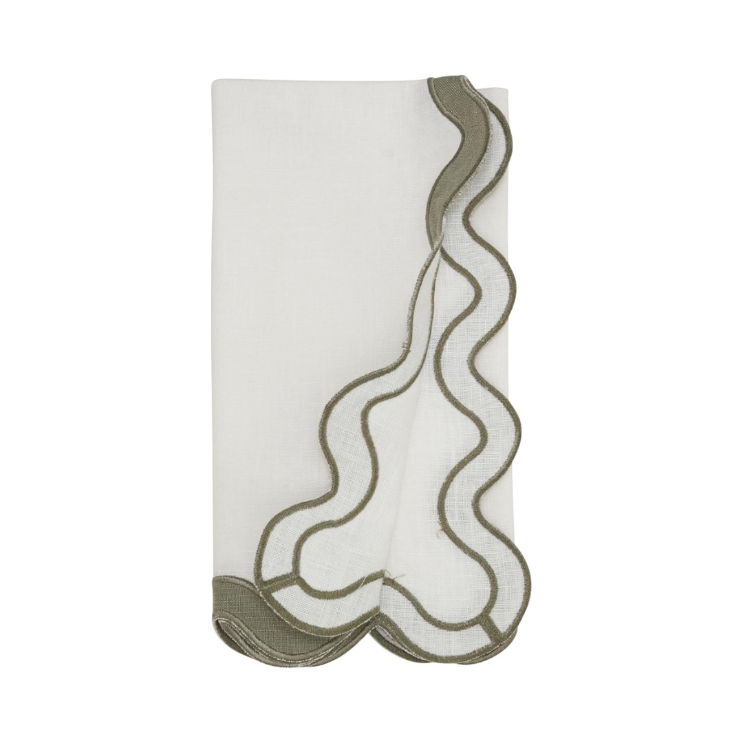 Stone Washed Scallop Napkin Set of 4