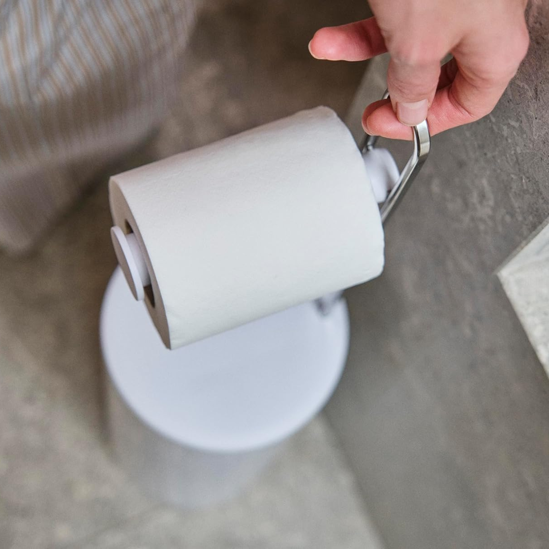 EasyStore™ Gloss White Concealed Toilet Roll Holder