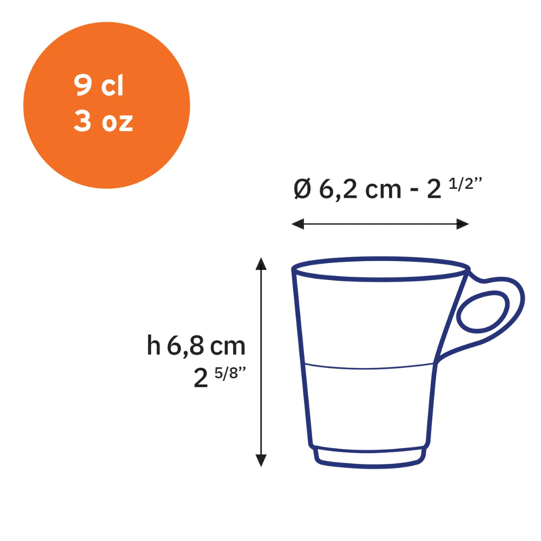 Caprice Espresso Mug , 3 Oz. / 9cl , Set Of 6