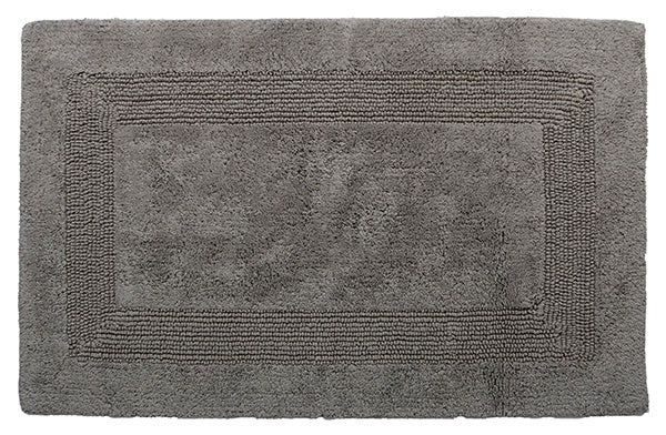 Serenity Bath Mat Reversible 100% Cotton Tufted Grey 20" X 32"