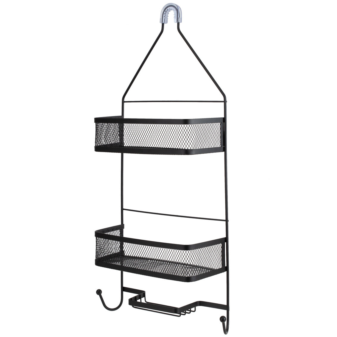 Arise Shower Caddy with Mesh Shelves Matte Black