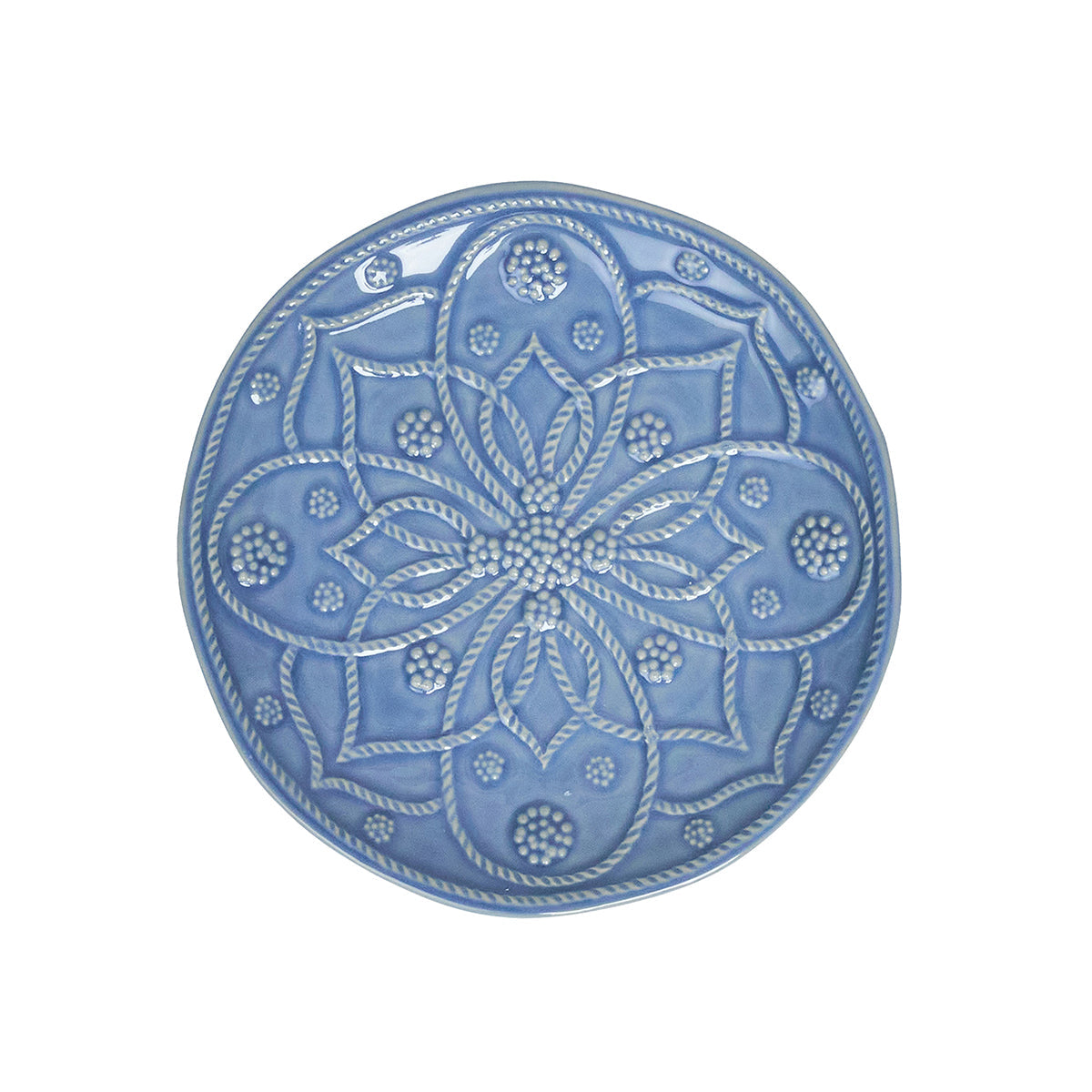 Jardins du Monde Side/Cocktail Plate Assorted Set/4 - Chambray