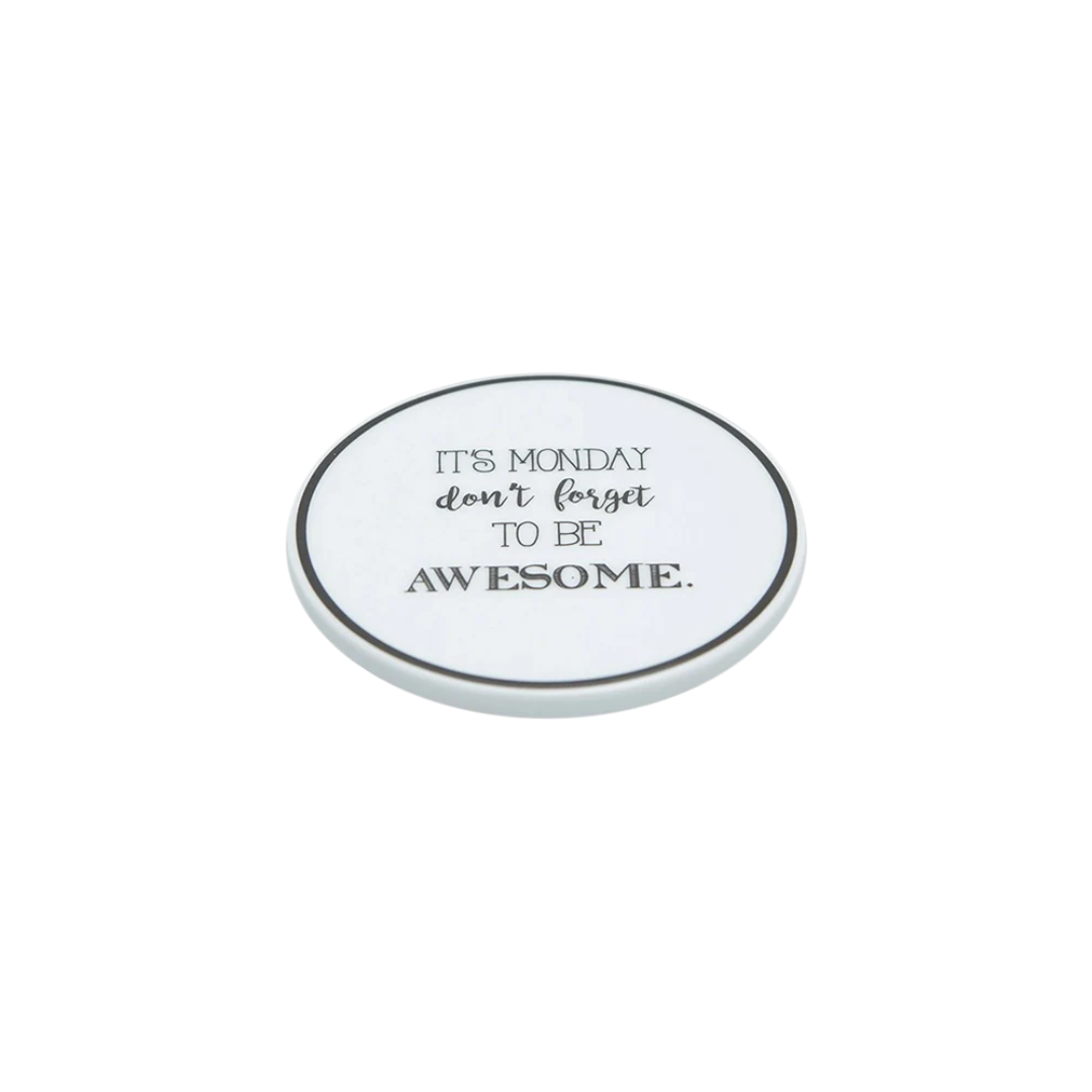 6 Piece Be Happy Coaster Set