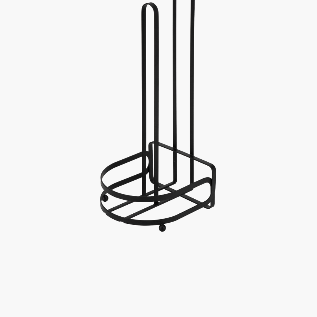 Portarrollos de papel higiénico Earl de metal negro