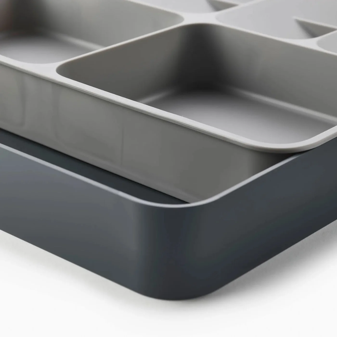 DrawerStore™ Grey Expanding Cutlery, Utensil & Gadgets Organizer