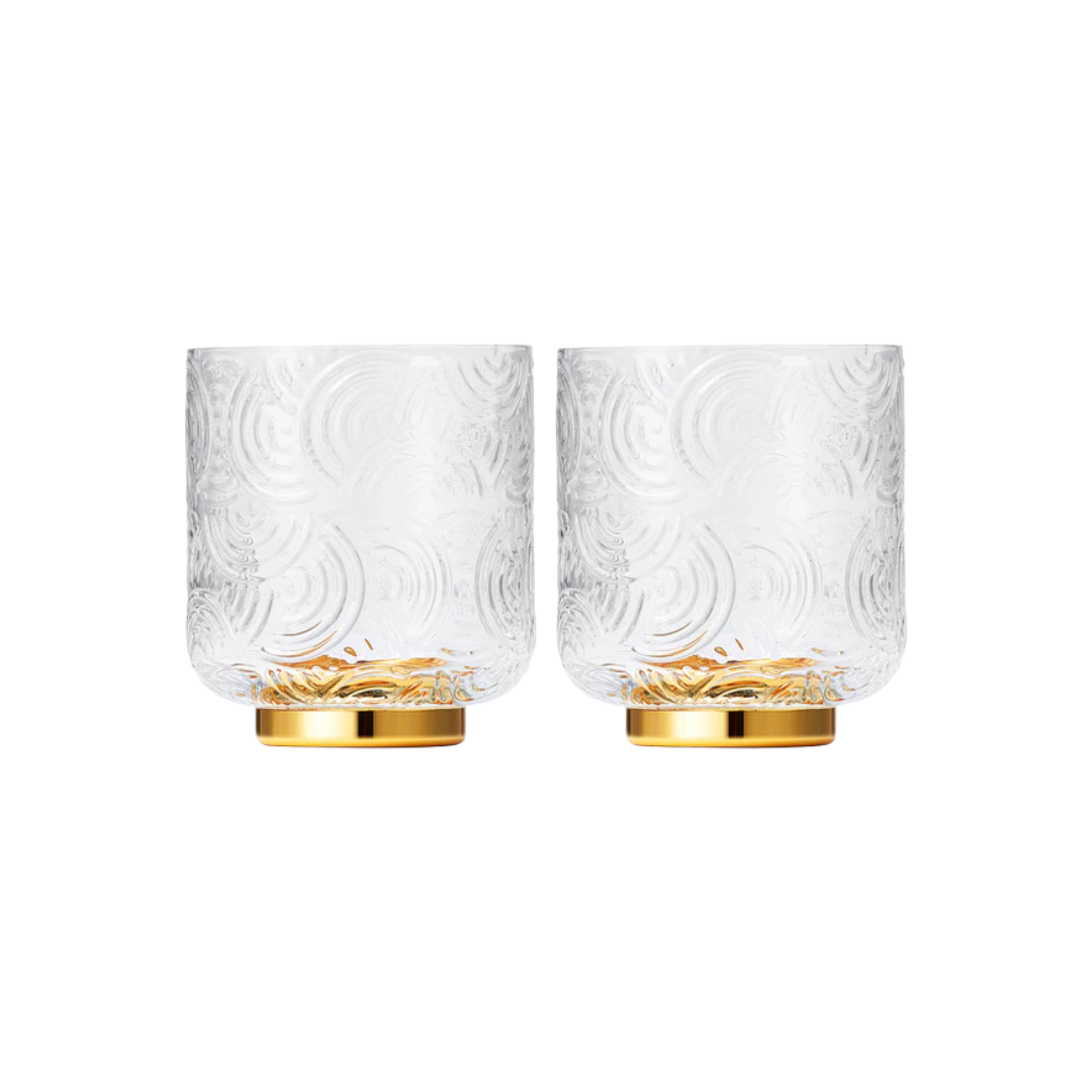 Gatsby Lowball Drinking Glassware set of 2