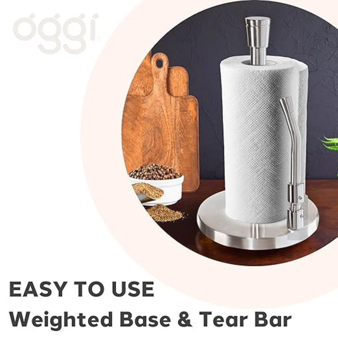 Stainless Steel Paper Towel Holder w/ Tension Arm