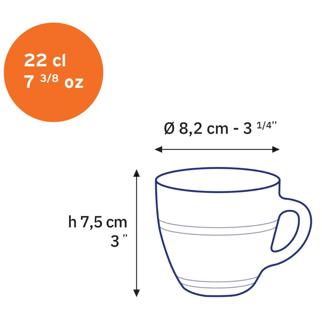 Le Gigogne® Mug , 7 3/8 Oz. / 22cl , Set Of 6