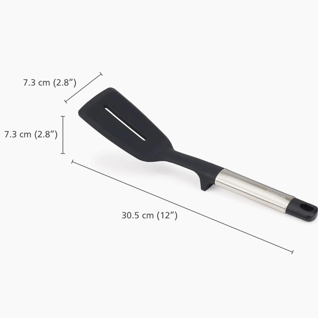 Espátula ranurada de silicona y acero inoxidable Elevate™