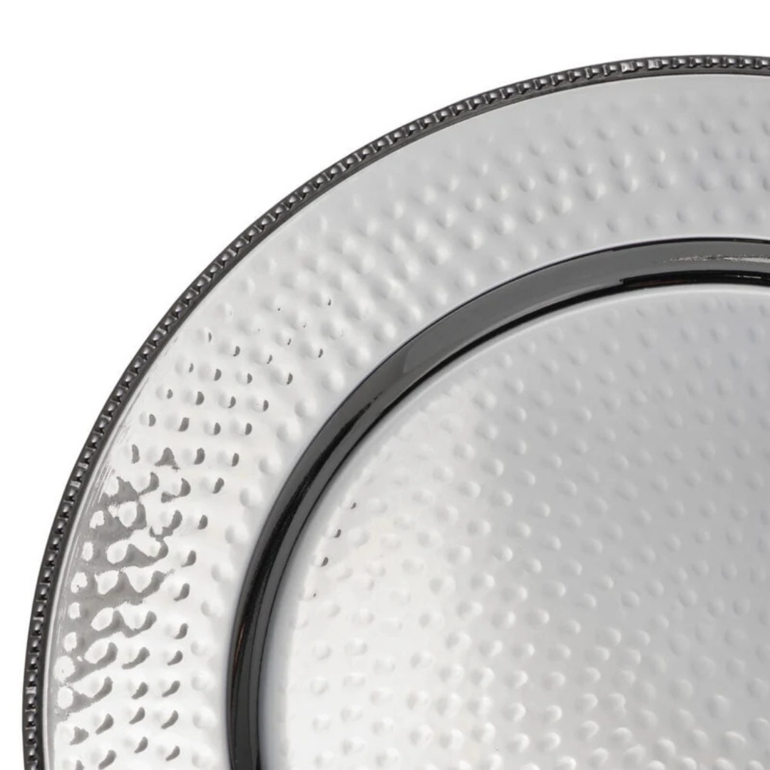 Silver Set of 4 Charger Plates