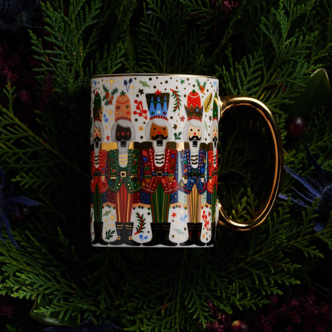 Nutcracker Brigade Holiday Porcelain Mug