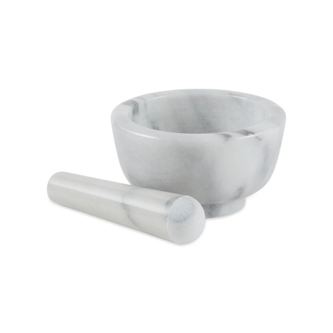 Marble Mortar & Pestle White