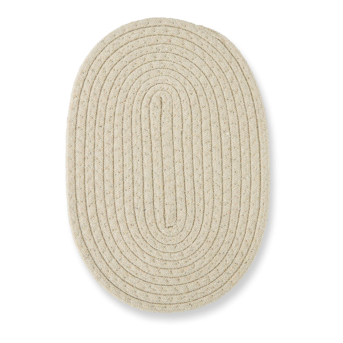 2Pc Oval Woven Trivets Vanilla