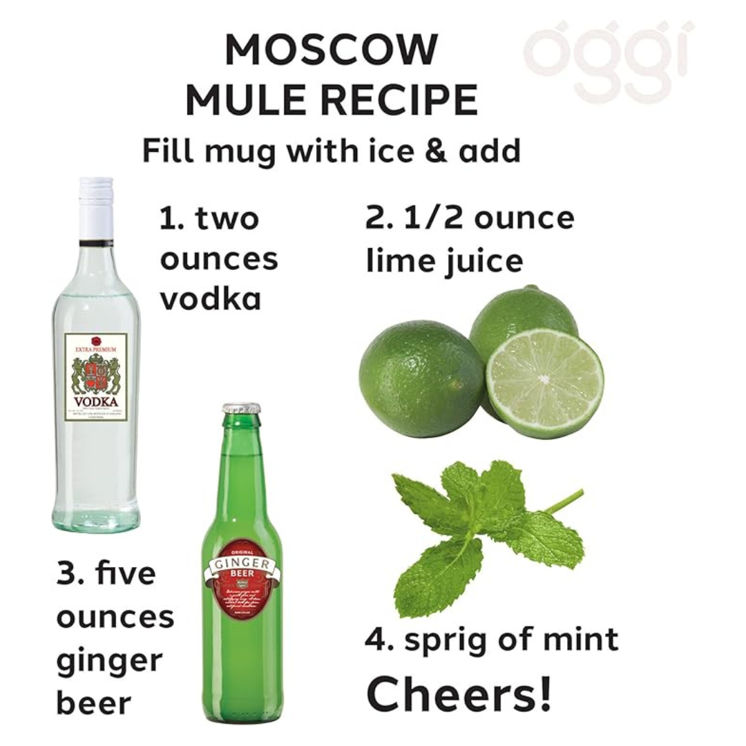 Moscow Mule bañado en cobre - Acero inoxidable martillado