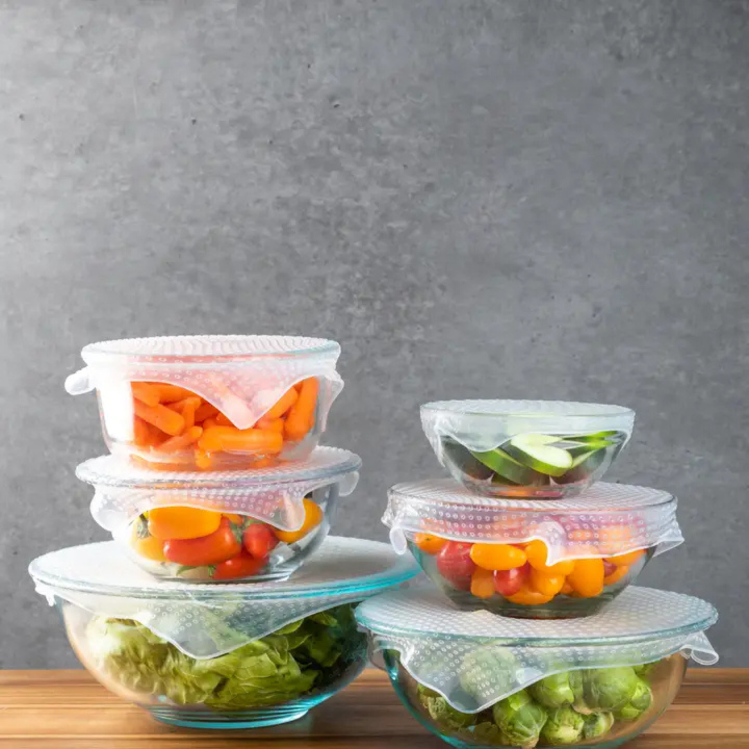 6pcs Reusable Food Wraps - Clear - COLOR