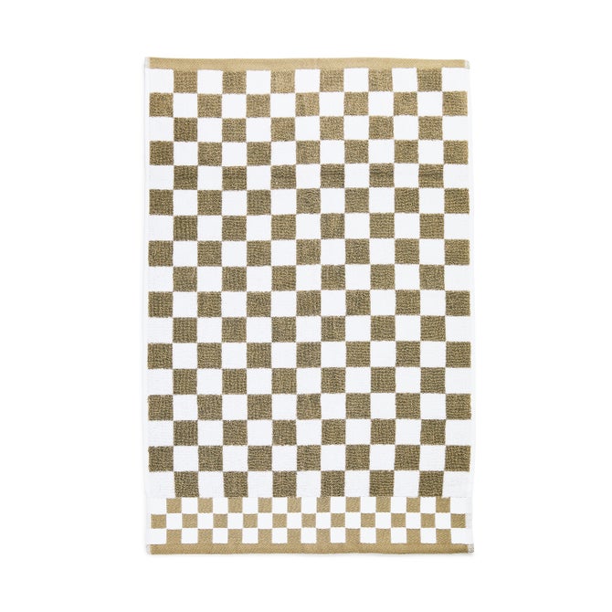Mocha Check Hand Towel