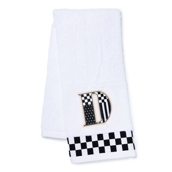 Monogram "D" Check Hand Towel