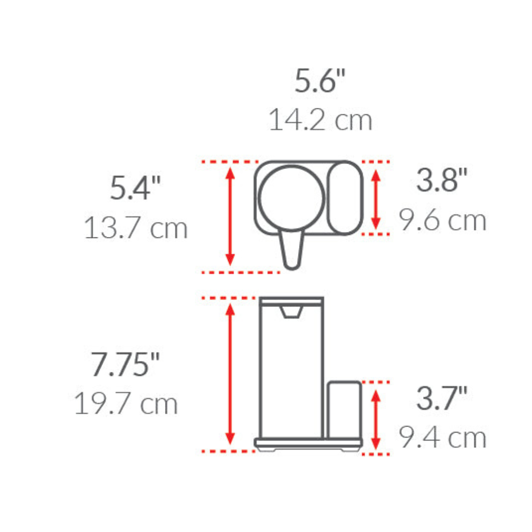 14 oz. Sensor Pump 14 oz. with Caddy, High- Grade Brushed Stainless Steel