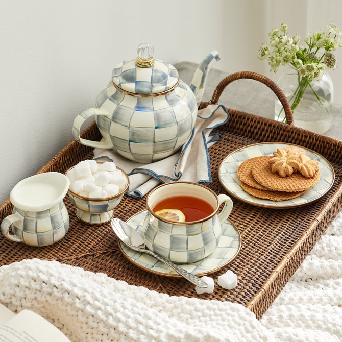 Sterling Check Saucer